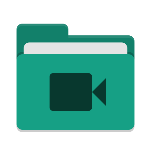 Folder Teal Video Icon Papirus Places Iconset Papirus