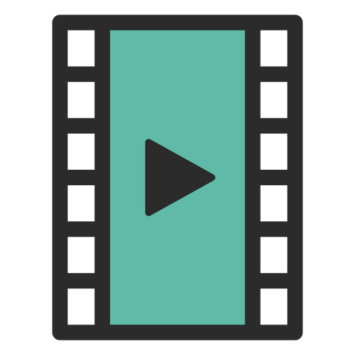 Video Player Colored Stroke Icon