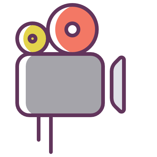 Record, Video, Film Icon Free Of Line Color Mix Icons