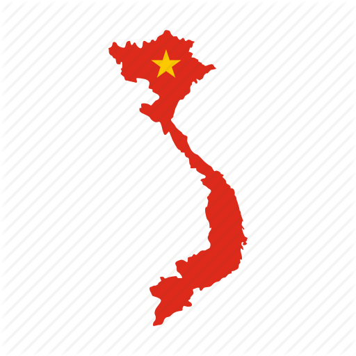 Asia, Country, Geography, Graphic, Map, Travel, Vietnam Icon