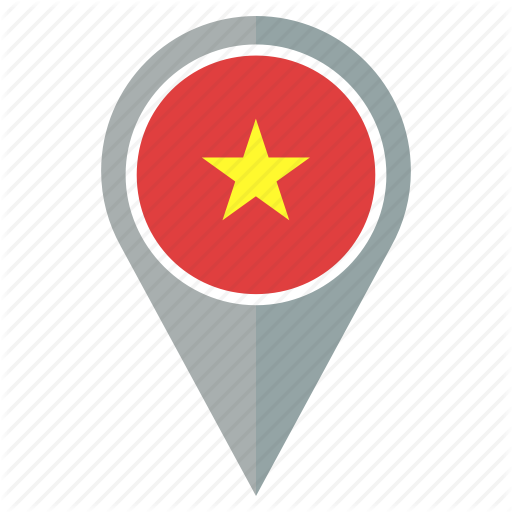 Country, Flag, Location, Navigation, Pin, Vietnam Icon