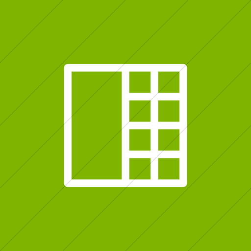 Flat Square White On Green Layouts Outline Details View