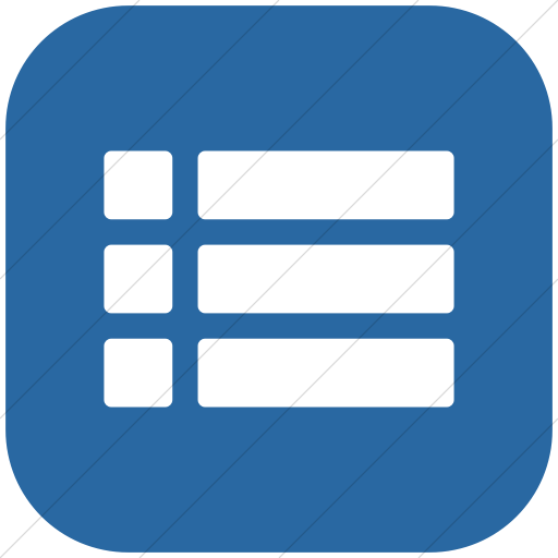 Flat Rounded Square White On Blue Layouts Rounded Short