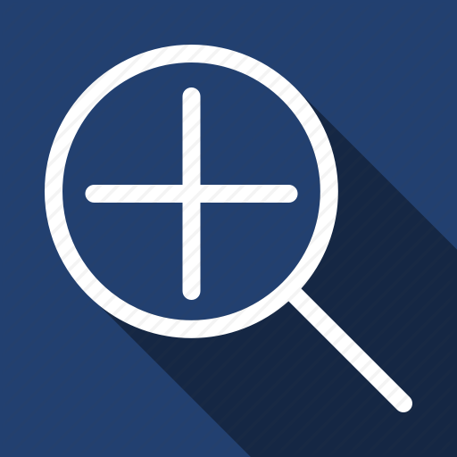 Long Shadow, Magnify, More, Plus, View, Zoom Icon