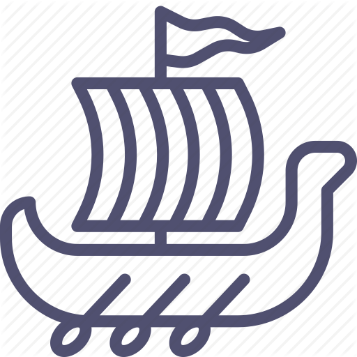 Rowing, Shallop, Ship, Slavs, Viking Icon