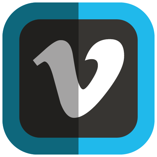 Vimeo Icon Folded Social Media Iconset Uiconstock