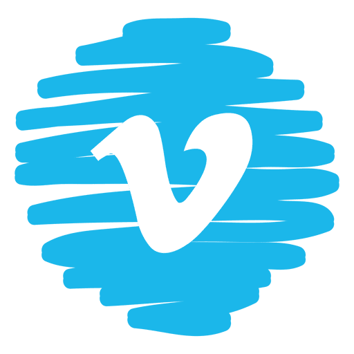 Vimeo Distorted Round Icon