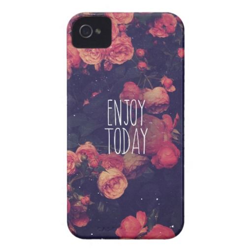Cool Girly Pink Roses Vintage Enjoy Today Photo Case Mate Iphone