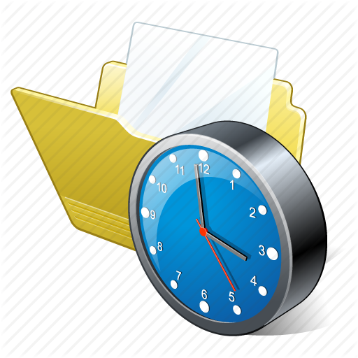 Clock, Document, File, Folder Icon