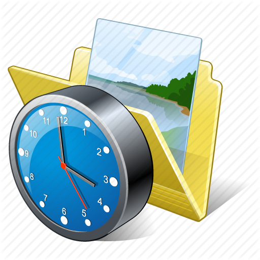 Clock, Folder, Gallery, Images, Media, My, Pictures Icon
