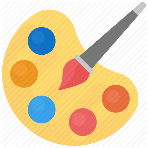Art, Canvas, Paint Brush, Paint Palette, Painting Icon