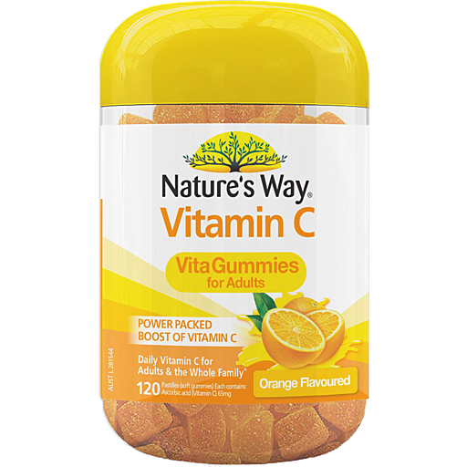Natures Way Vitamins Adults Vita Gummies Vitamin C Orange Flavour