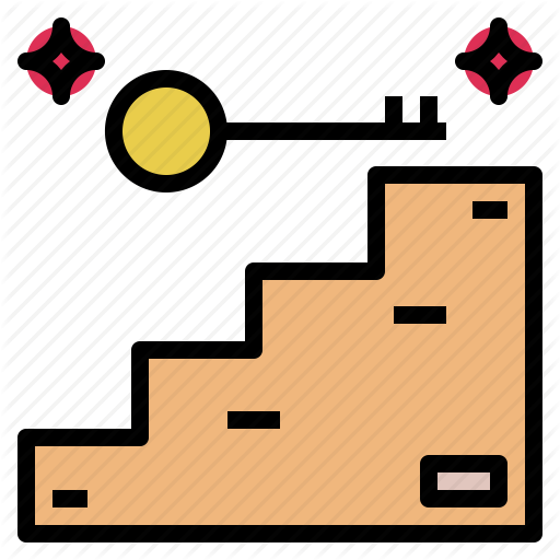 Accomplish, Achieve, Key, Ladder, Peak, Succeed, Success Icon