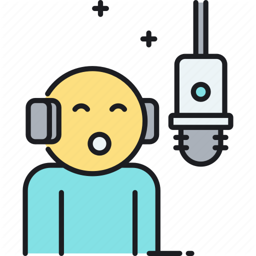 Mic, Microphone, Sing, Speech, Voice, Voiceover Icon