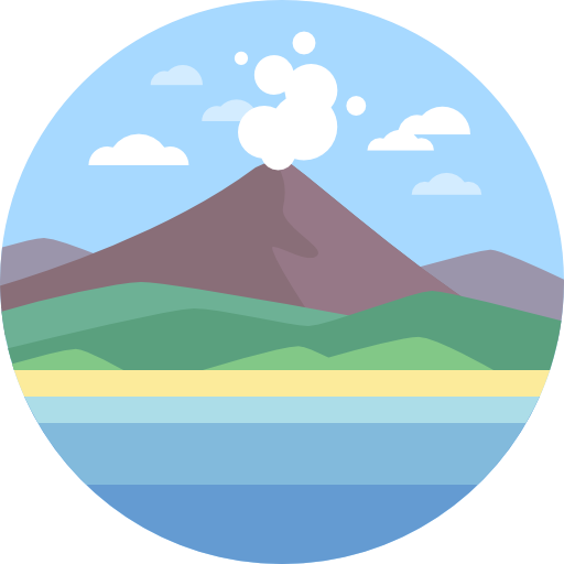 Nature, Landscape, Scenery, Volcano Icon