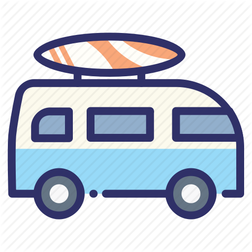 Board, Car, Combi, Summer, Surfing, Van, Volkswagen Icon