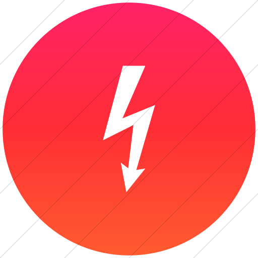 Flat Circle White On Ios Orange Gradient Classica High