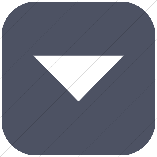 Flat Rounded Square White On Blue Gray Classica Volume