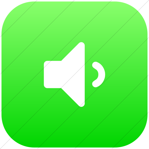 Flat Rounded Square White On Ios Neon Green Gradient