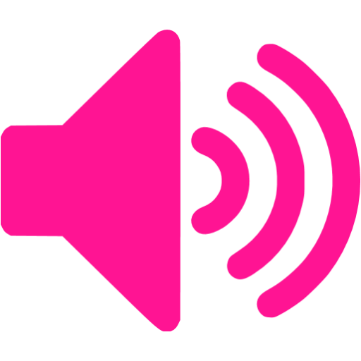 Deep Pink Volume Up Icon