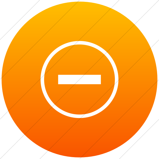 Flat Circle White On Orange Gradient Classica Decrease