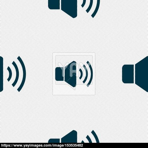 Speaker Volume Icon Sign Seamless Pattern With Geometric Texture