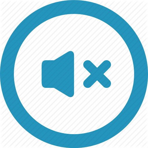 Audio, Music, Mute, Off, Round, Silent, Sound, Speaker, Volume Icon