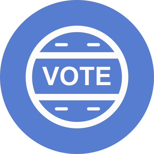 Election Vote Outline Icon Circle Blue Election Iconset Icon