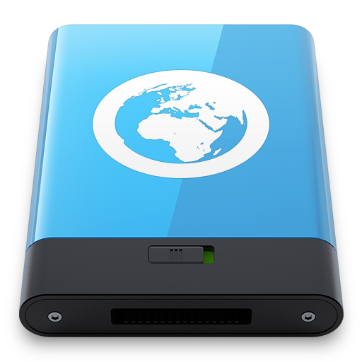 Blue Server W Icon Hyper Realistic Hd Iconset