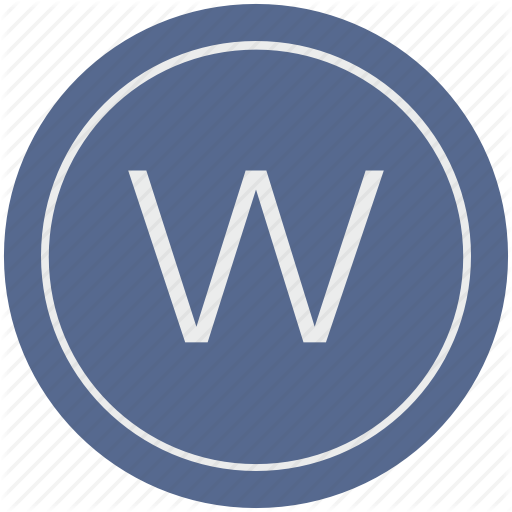 English, Latin, Letter, Uppercase, W Icon