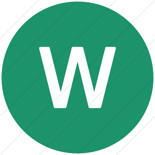 Flat Circle White On Aqua Alphanumerics Uppercase