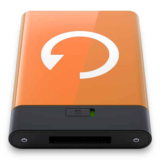 Orange Backup W Icon Hyper Realistic Hd Iconset