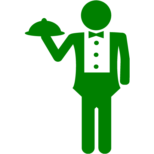 Green Waiter Icon