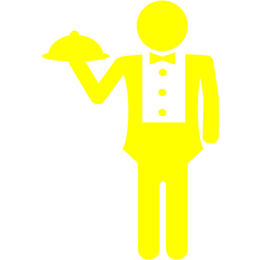Yellow Waiter Icon