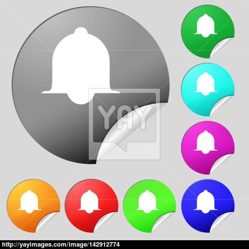 Alarm Bell Sign Icon Wake Up Alarm Symbol Speech Bubbles