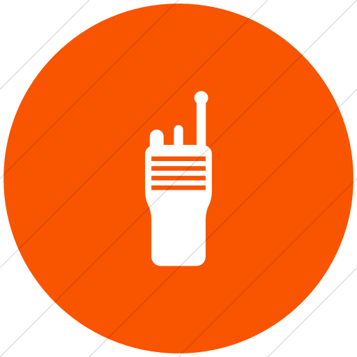 Flat Circle White On Orange Ocha Humanitarians