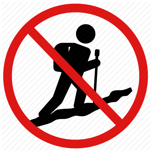 Hiking, No, Prohibited, Trekking, Walking Icon