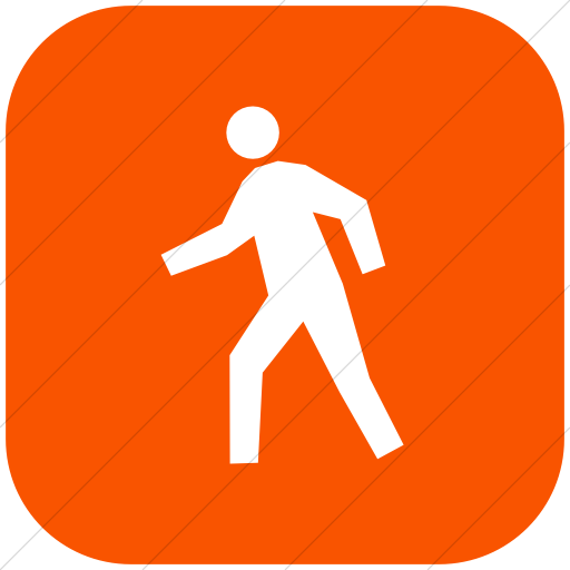 Flat Rounded Square White On Orange Classica Student