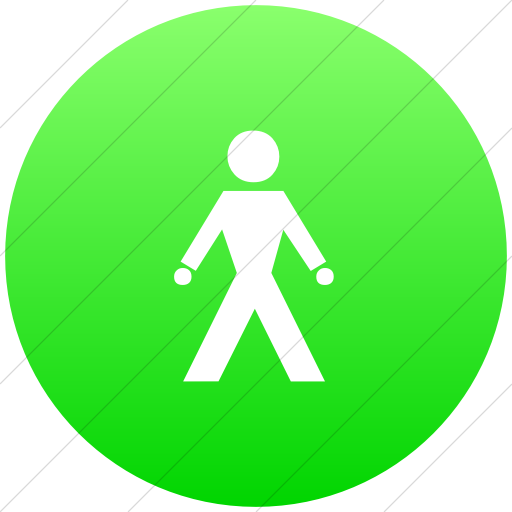 Flat Circle White On Ios Neon Green Gradient Classica