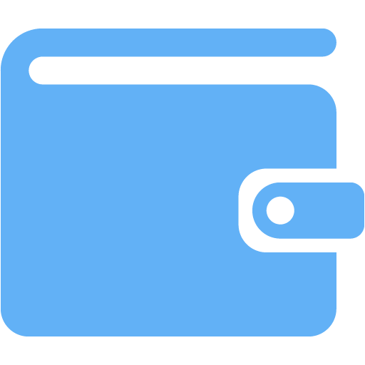 Tropical Blue Wallet Icon