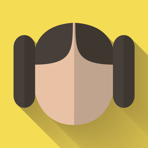 Leia Icon Starwars Longshadow Flat Iconset Creativeflip