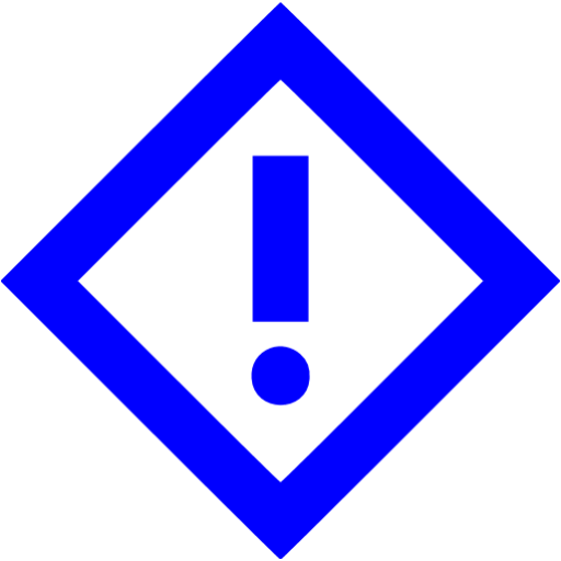 Blue Warning Icon