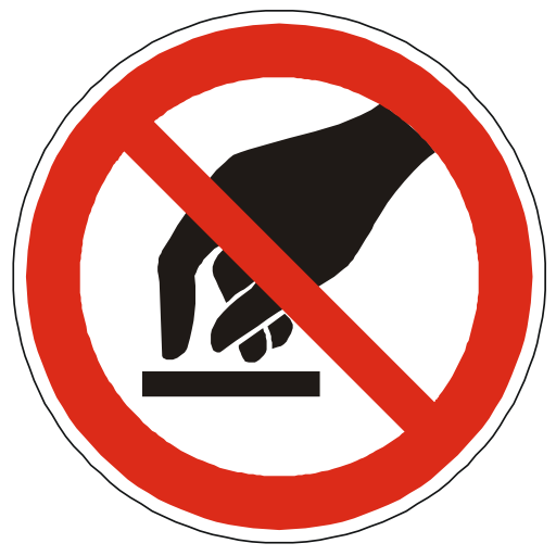 Free Icons Do Not Touch Warning Sign
