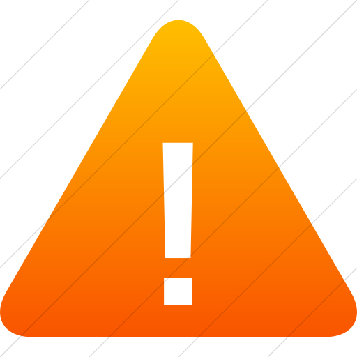 Simple Orange Gradient Raphael Warning Sign Icon