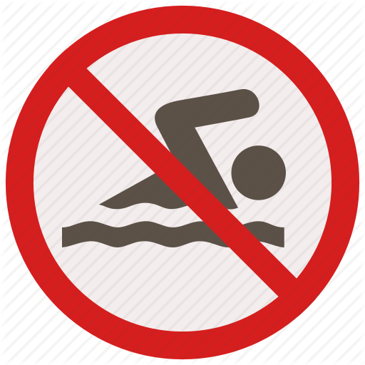 No, Prohibited, Signs, Swimming, Warning Icon
