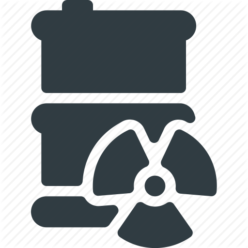 Barrel, Nuclear, Radioactive, Waste Icon