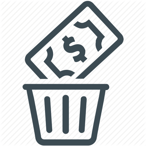Capital, Money, Waste Icon