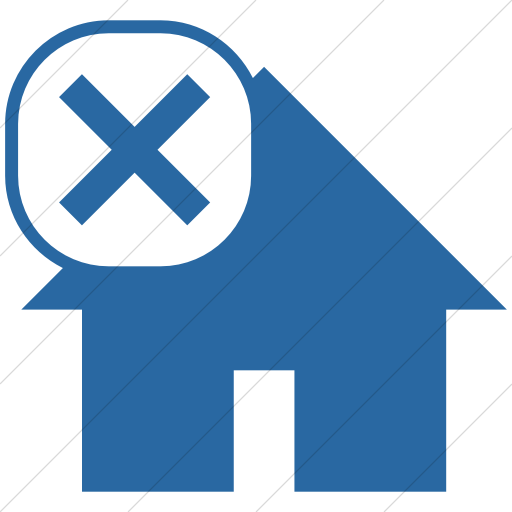 Simple Blue Ocha Humanitarians Damage House Destroyed Icon