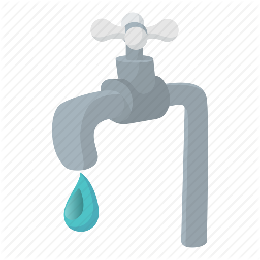 Cartoon, Drip, Drop, Faucet, Metal, Tap, Water Icon