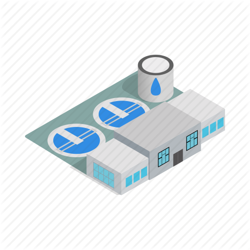 Factory, Industrial, Isometric, Plant, Purifier, Treatment, Water Icon